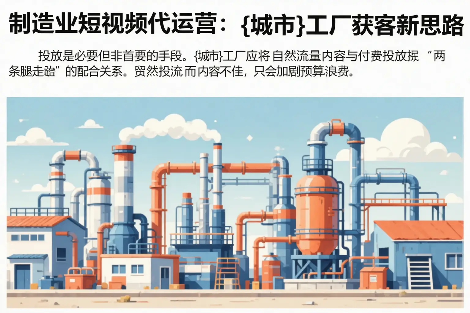制造业短视频代运营:额敏工厂获客新思路